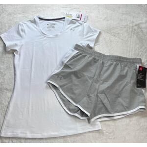 Under Armour UA Speed Stride Shorts & fitted t-shirt Sz XS NEW